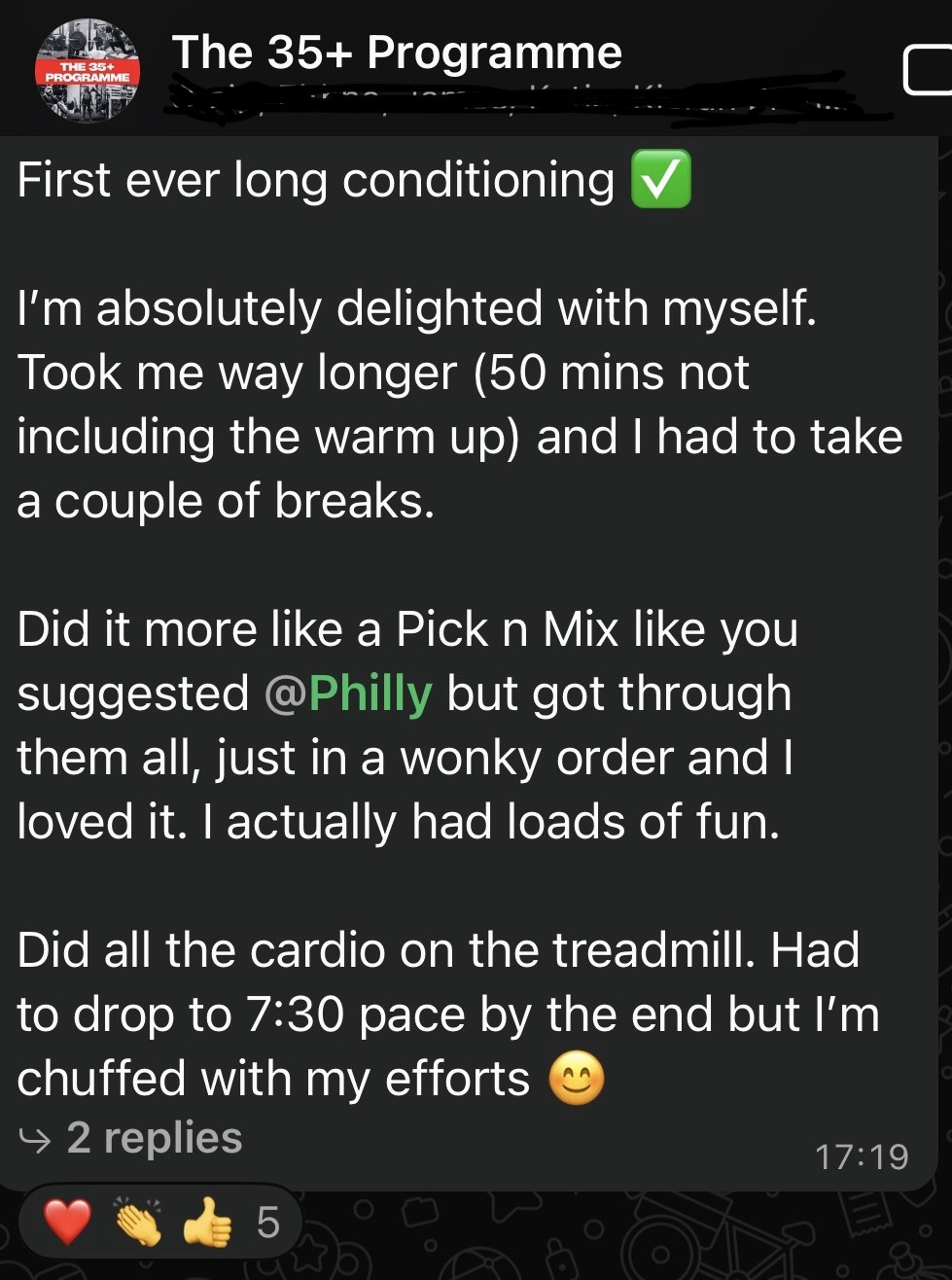 35+ training