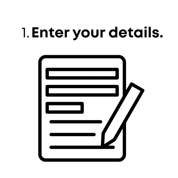 Enter your details.